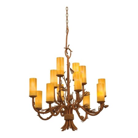 Kalco Ponderosa Ponderosa 12 Light 3 Tier Chandelier 5042PD/1255